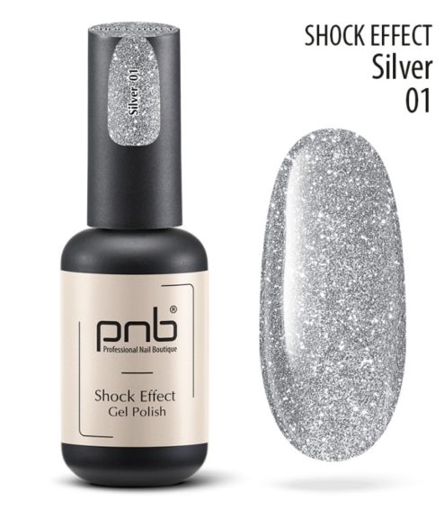 Гель-лак PNB Shock Effect Silver 8 мл