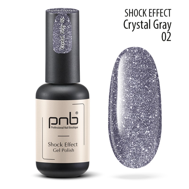 Гель-лак PNB Shock Effect Crystal Gray 8 мл