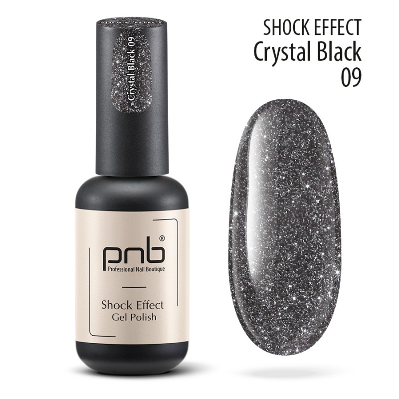 Гель-лак PNB Shock Effect Crystal black 8 мл