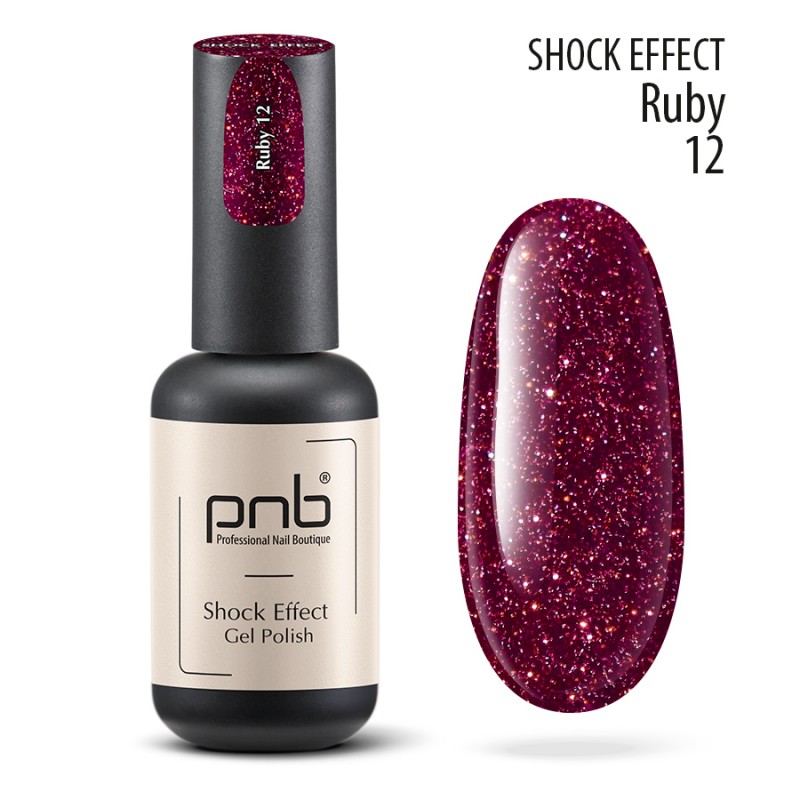 Гель-лак PNB Shock Effect Ruby 8 мл